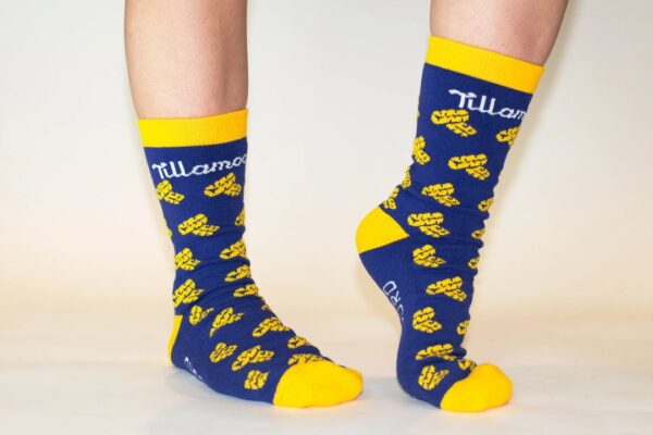 Custom socks showcasing colorful and unique personalized designs