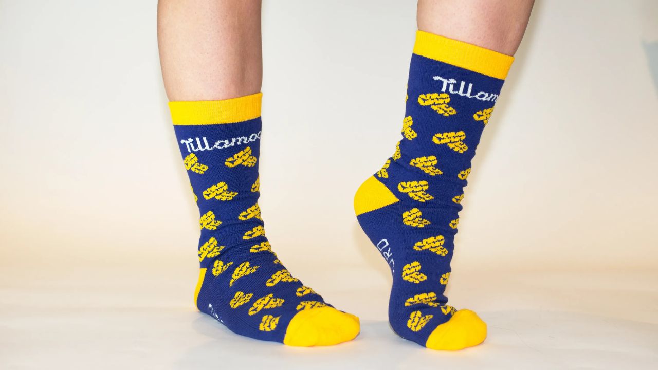 Custom socks showcasing colorful and unique personalized designs