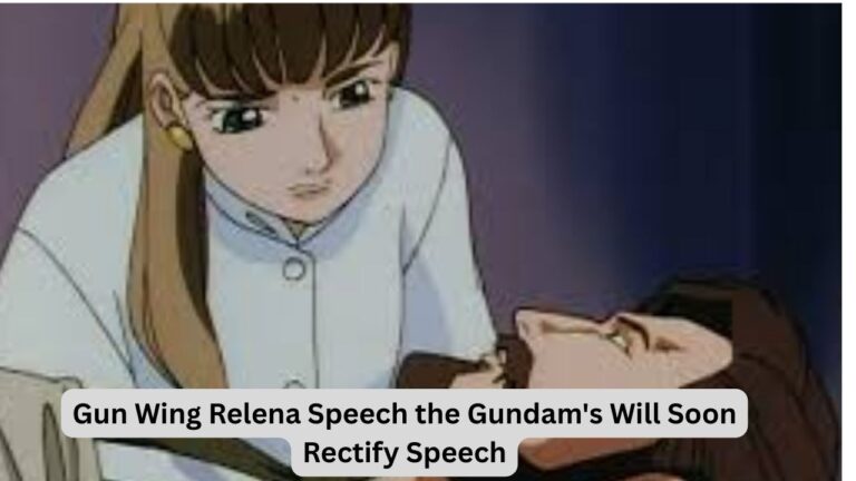 Gun Wing Relena Speech the Gundam’s Will Soon Rectify Speech.